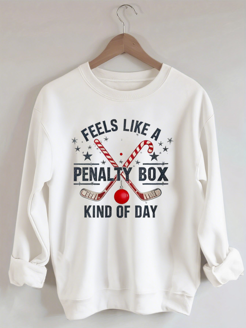 Hockey Penalty Box Christmas Sweatshirt.
