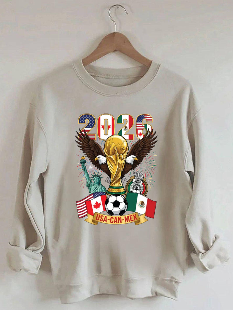 2026 World Cup,Soccer Cup USA Canada Mexico Sweatshirt
