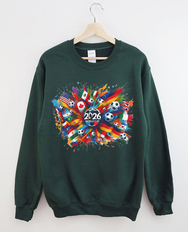 World Soccer 2026 Game Flag Sweatshirt