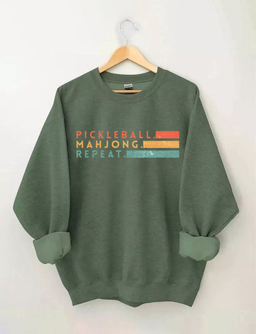 Pickleball Mahjong Repeat Sweatshirt