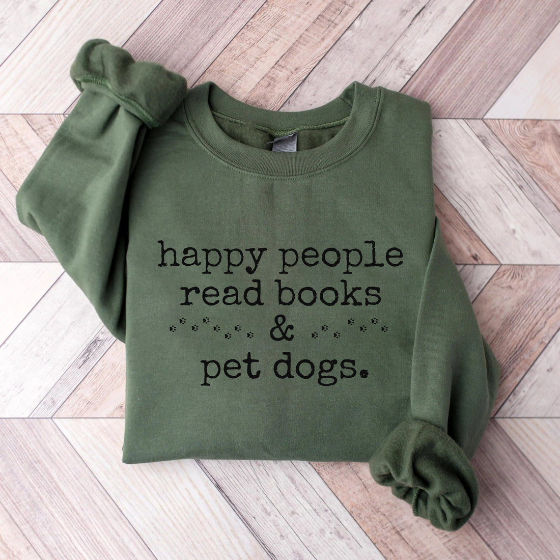 Happy People Read Books&Pet Dogs Sweatshirt