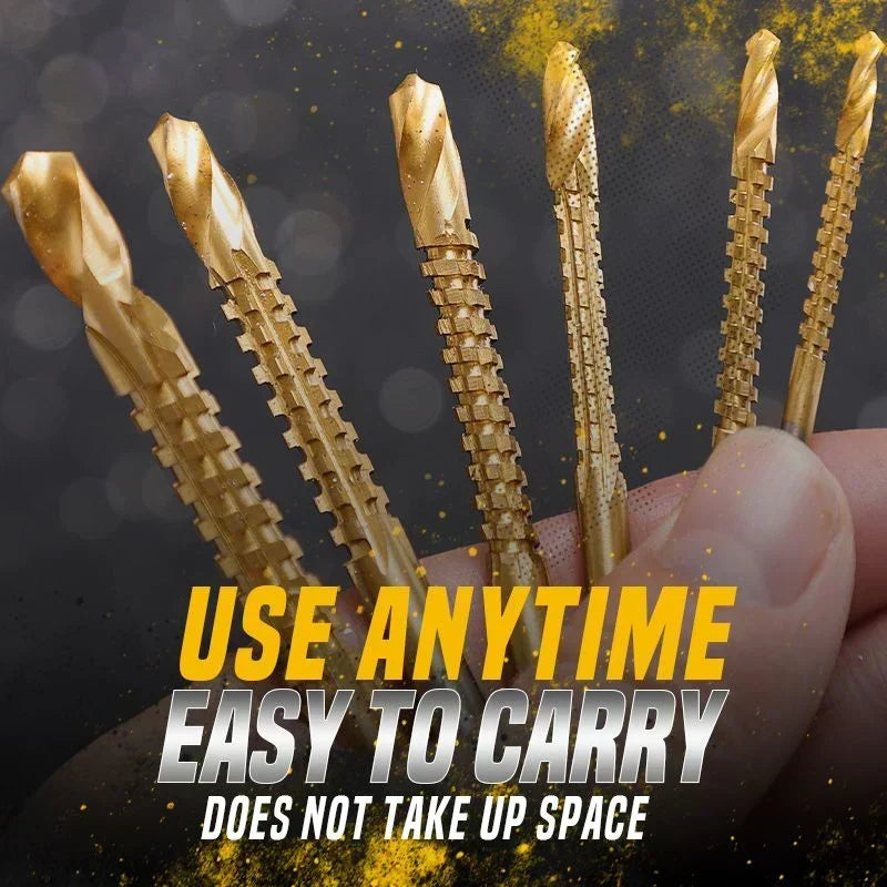 🛠️ LIMITED-TIME 49% OFF! ✨ Twist Drill Bit Set – Titanium-Coated. Serrated. Multi-Material 🔩