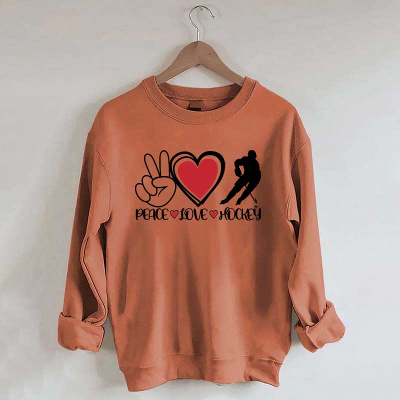 Peace Love Hockey Sweatshirt