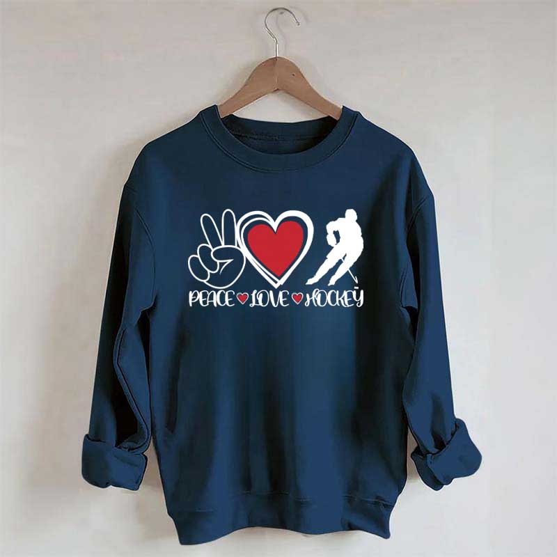 Peace Love Hockey Sweatshirt