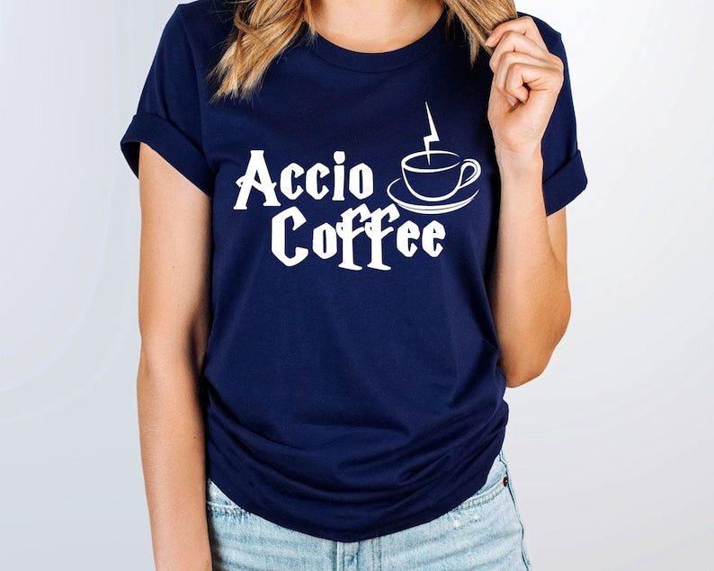 Accio Coffee Funny Wizard Shirt
