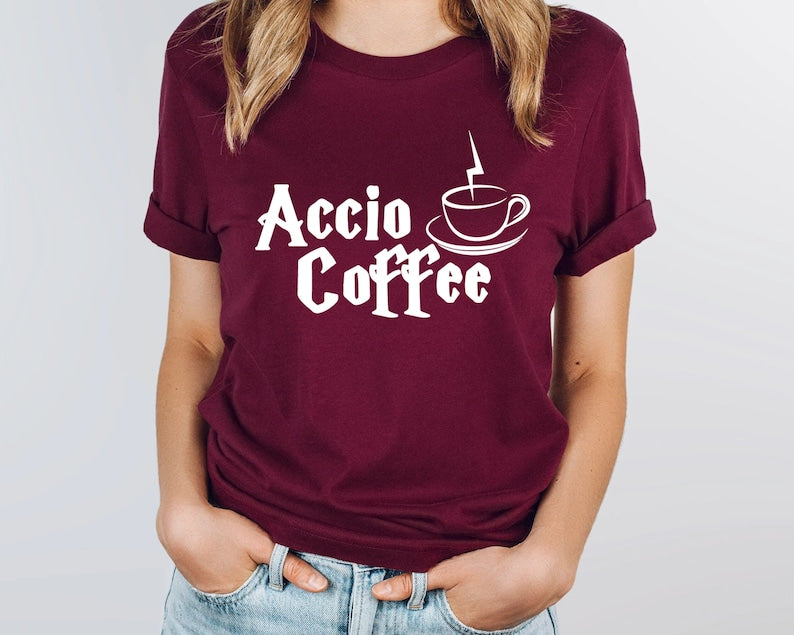 Accio Coffee Funny Wizard Shirt