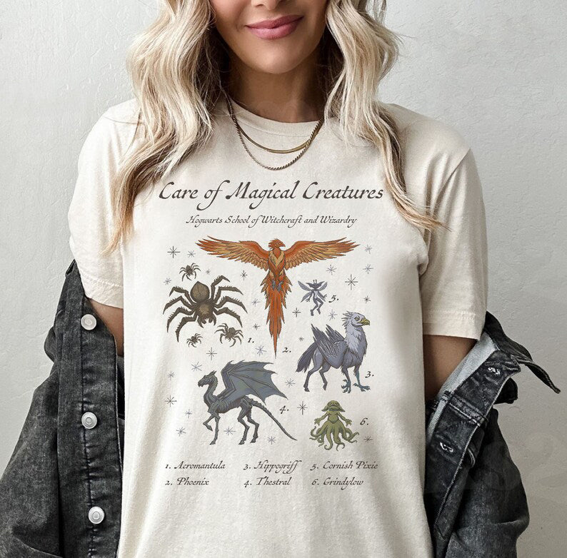 HP Care Of Magical Creatures Hogwarts School T-Shirt