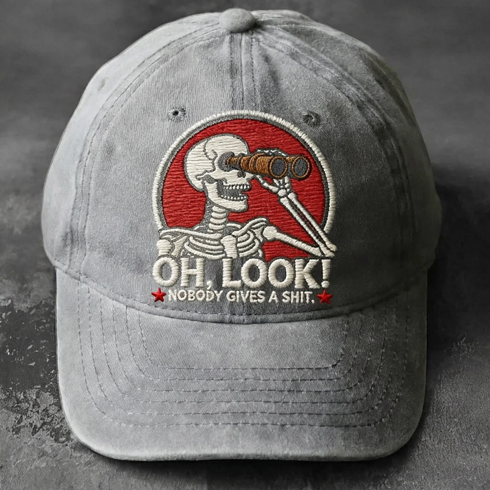 Oh Look Nobody Gives A Sh*t Embroidered Cap