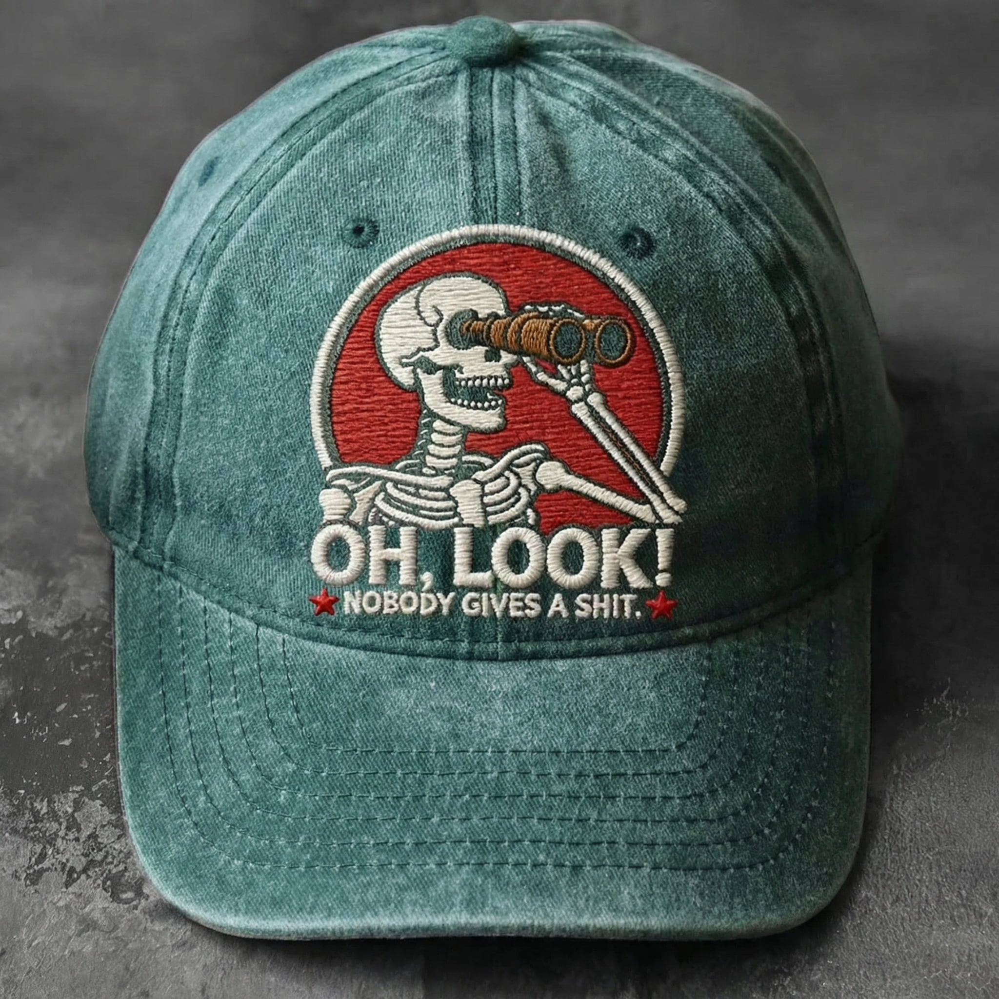 Oh Look Nobody Gives A Sh*t Embroidered Cap