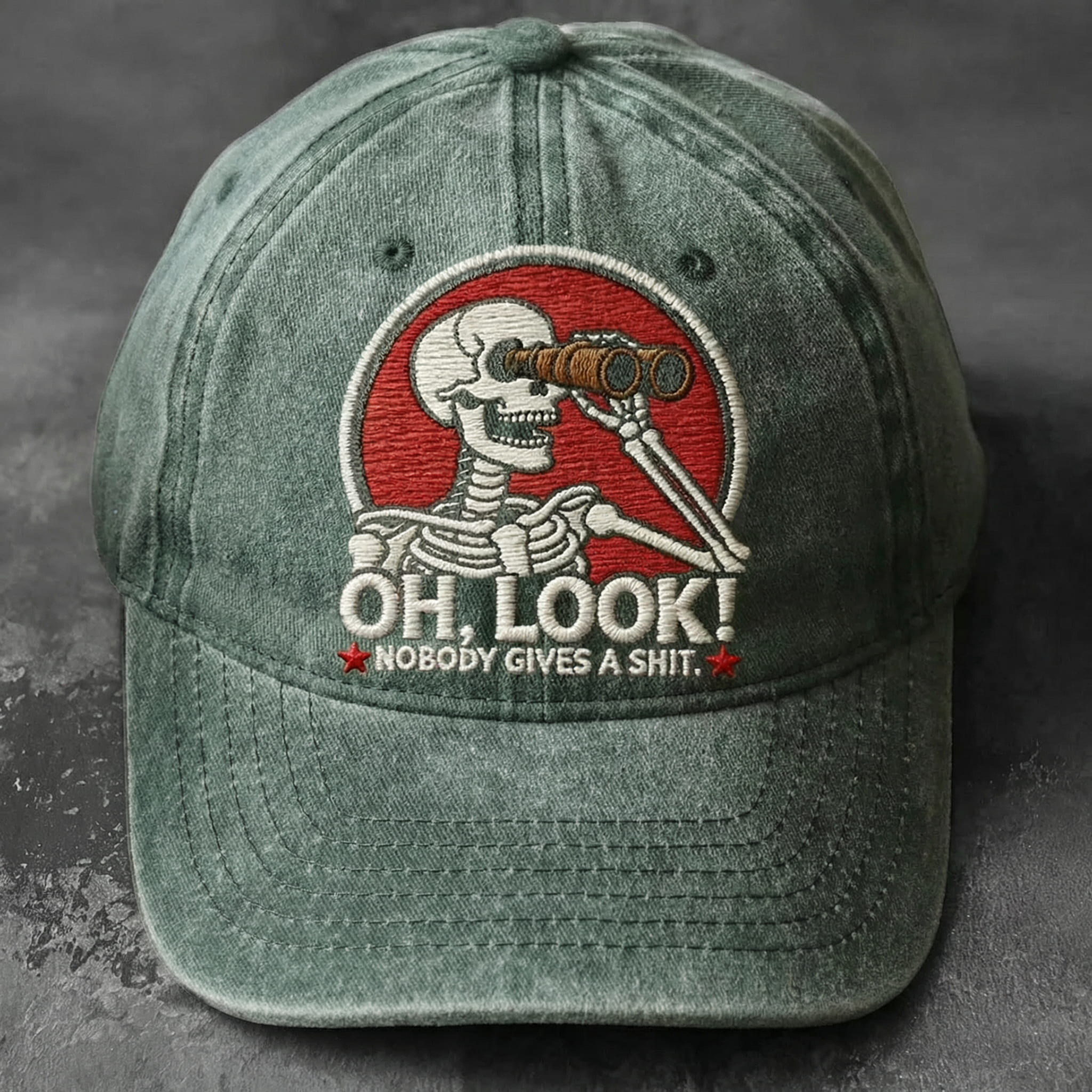 Oh Look Nobody Gives A Sh*t Embroidered Cap