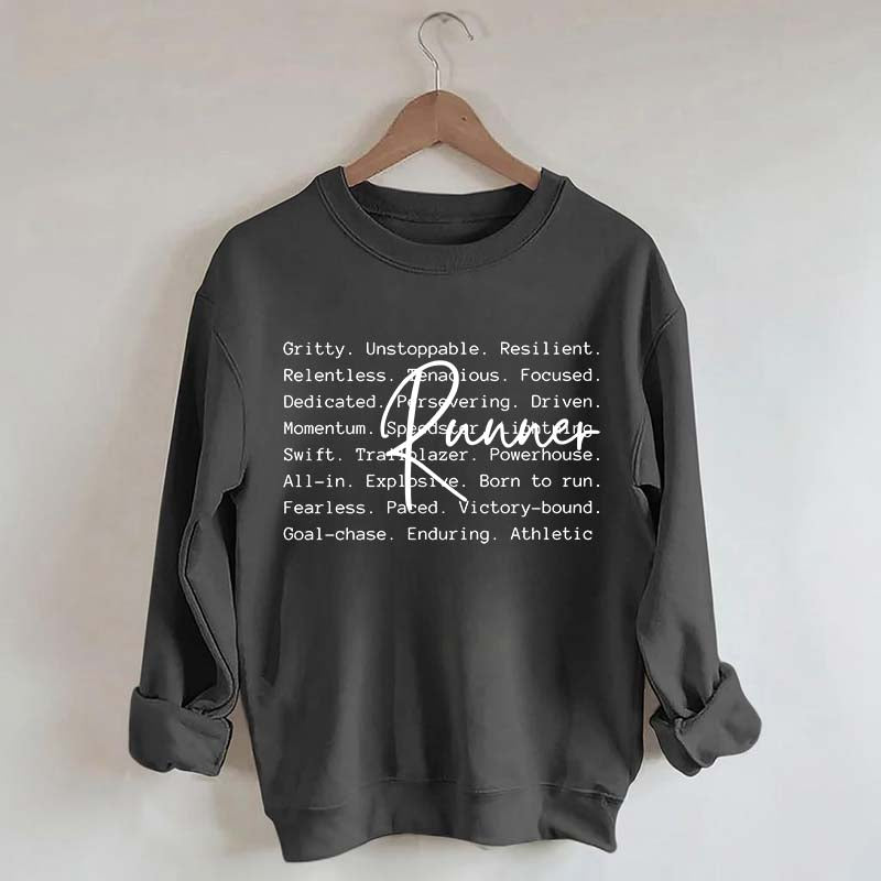 Runner Words Marathon Sweatshirt