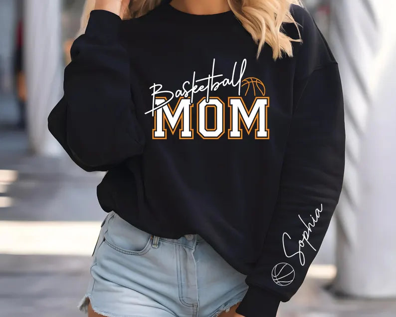 Custom Name Basketball Mom Sweatshirt
