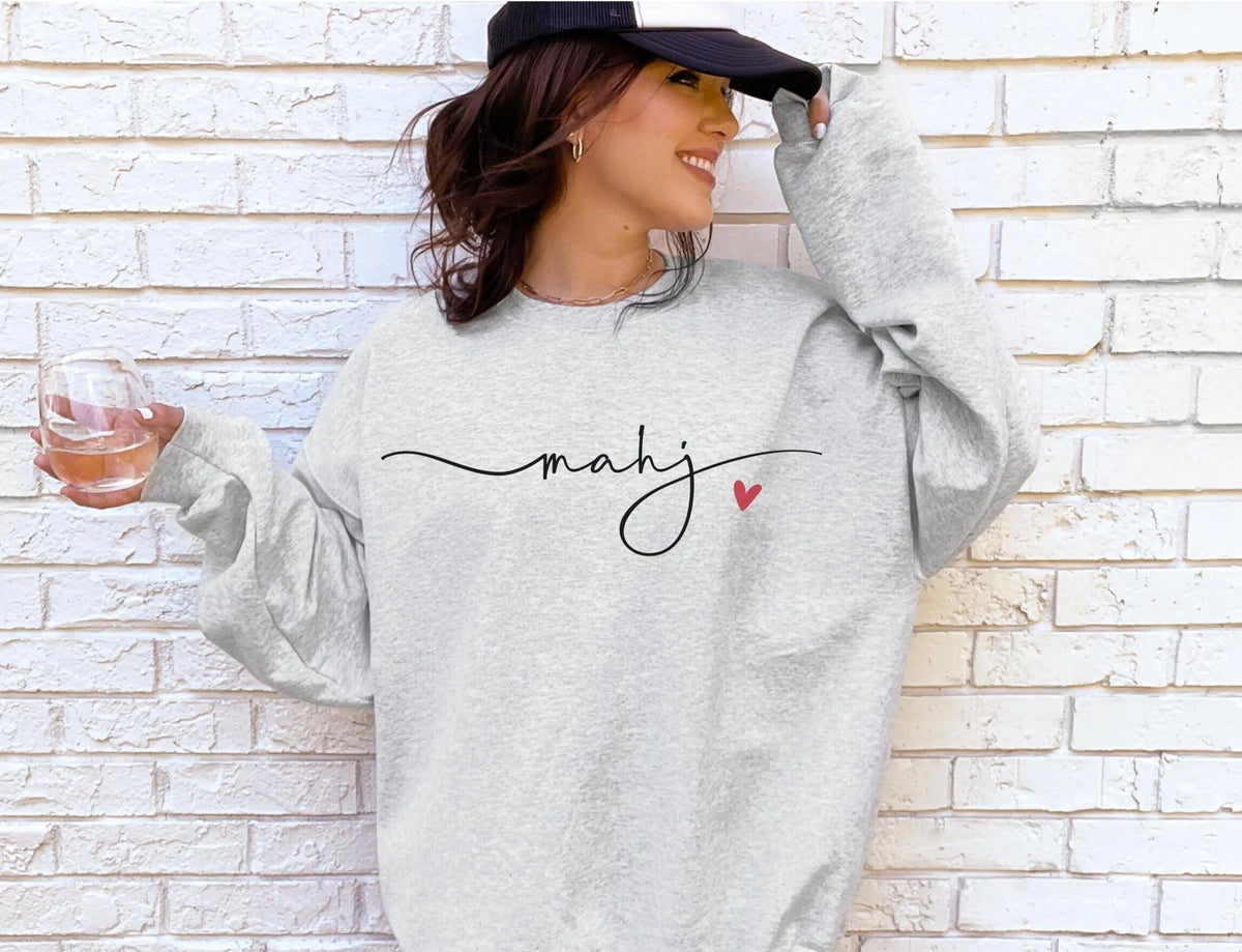 Cute Minimalistic Mahjong Sweatshirt