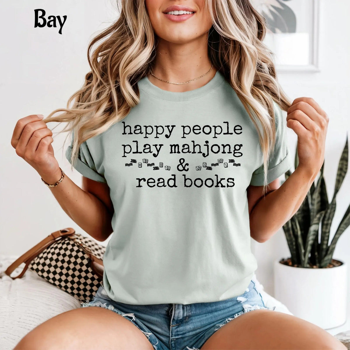 Comfort Colors Happy People Play Mahjong & Read Books T-Shirt